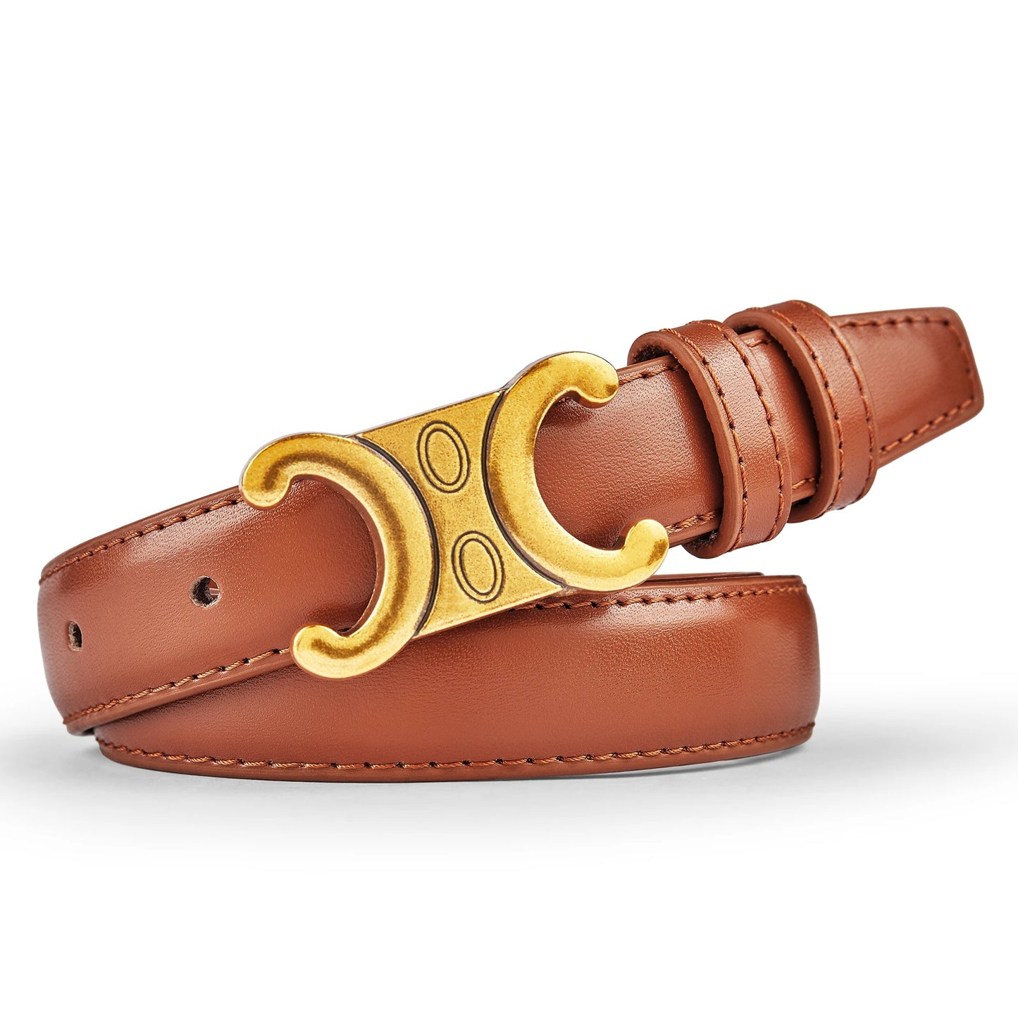 Fashion Women Belts High Quality Gold Buckle Best Matching Dress Jeans Belts for women