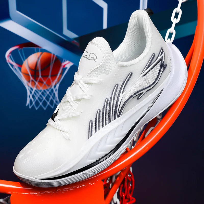 High Top Basketball Shoes For Teen Boys Anti Slip Breathable Cushioned Sneakers Men Student Training Outdoor Sports Footwear