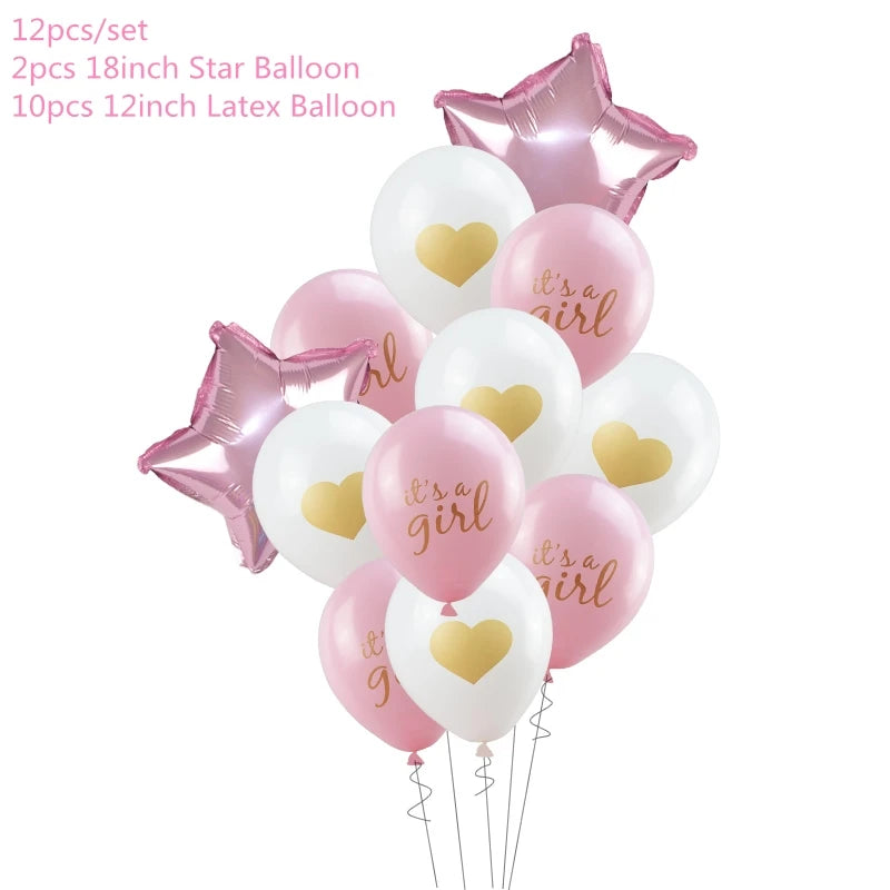 Baby Shower Boy Girl Decorations Set It's a Boy It's a Girl oh baby Balloons Gender Reveal Kids Birthday Party Baby Shower Gifts