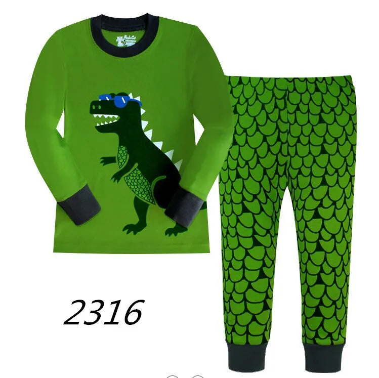 Kid Pajamas Set Baby Boy Clothes Girl Sleepwear Nightwear Children Santa Claus Christmas Pyjamas Cotton Clothing Set 2-7T