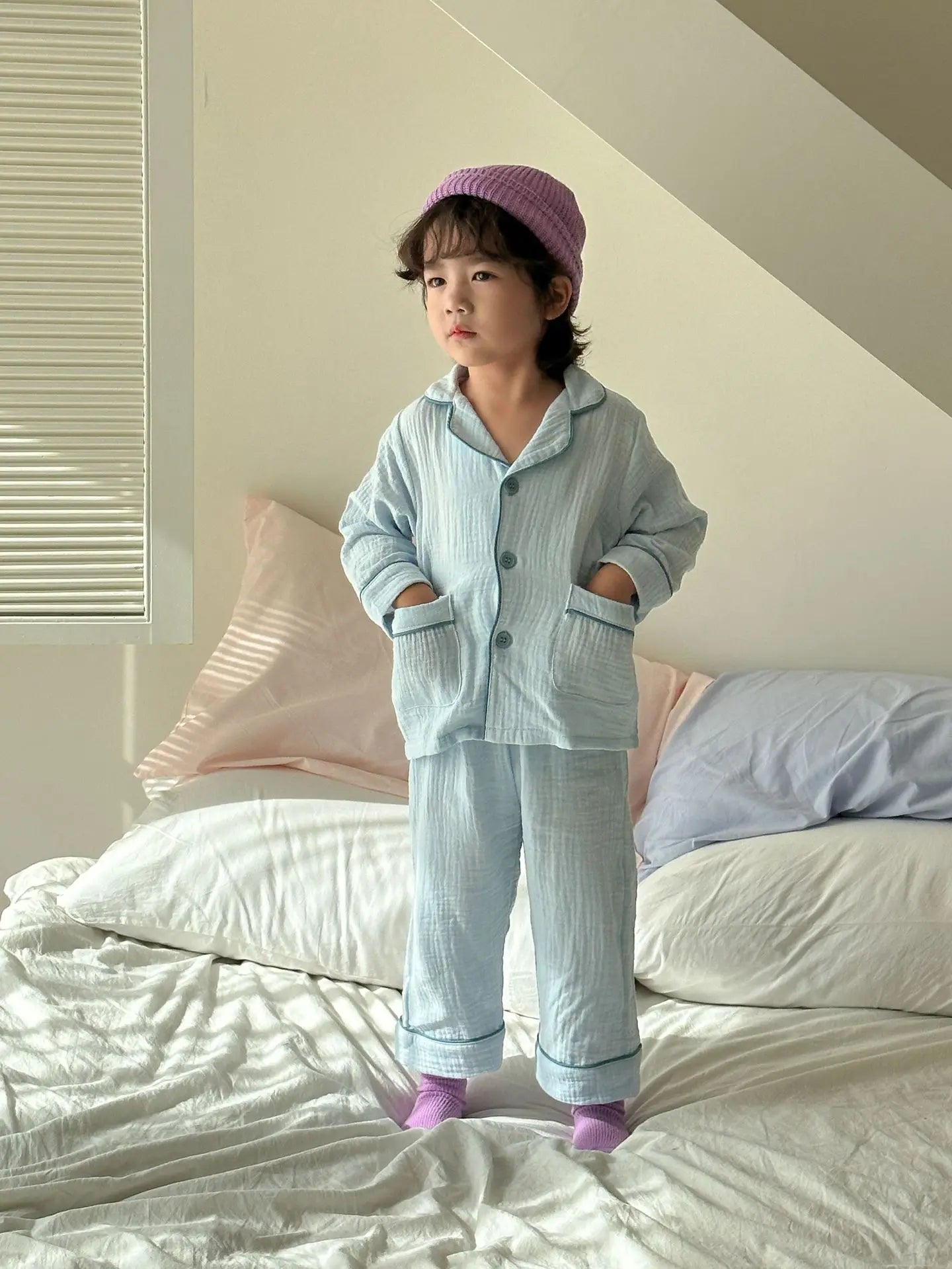 2PCS Children Pajamas Set 2025 New Spring Autumn Girls Long Sleeved Sleepwear Suit Boy Cotton Loungewear 1-8y Baby Kids Homewear