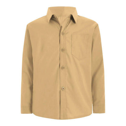 Autumn Kids Shirts for Boy Casual Gentleman Formal Dress Shirt Button-Down Shirt Handsome Boy Long Sleeve Tops Children Clothes