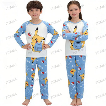 Boys Pajamas Sets Toddlers Girl Fashion Clothes Suits Girls Clothes Pajamas Unisex Kids Clothing Sets Pikachu Children Pyjamas