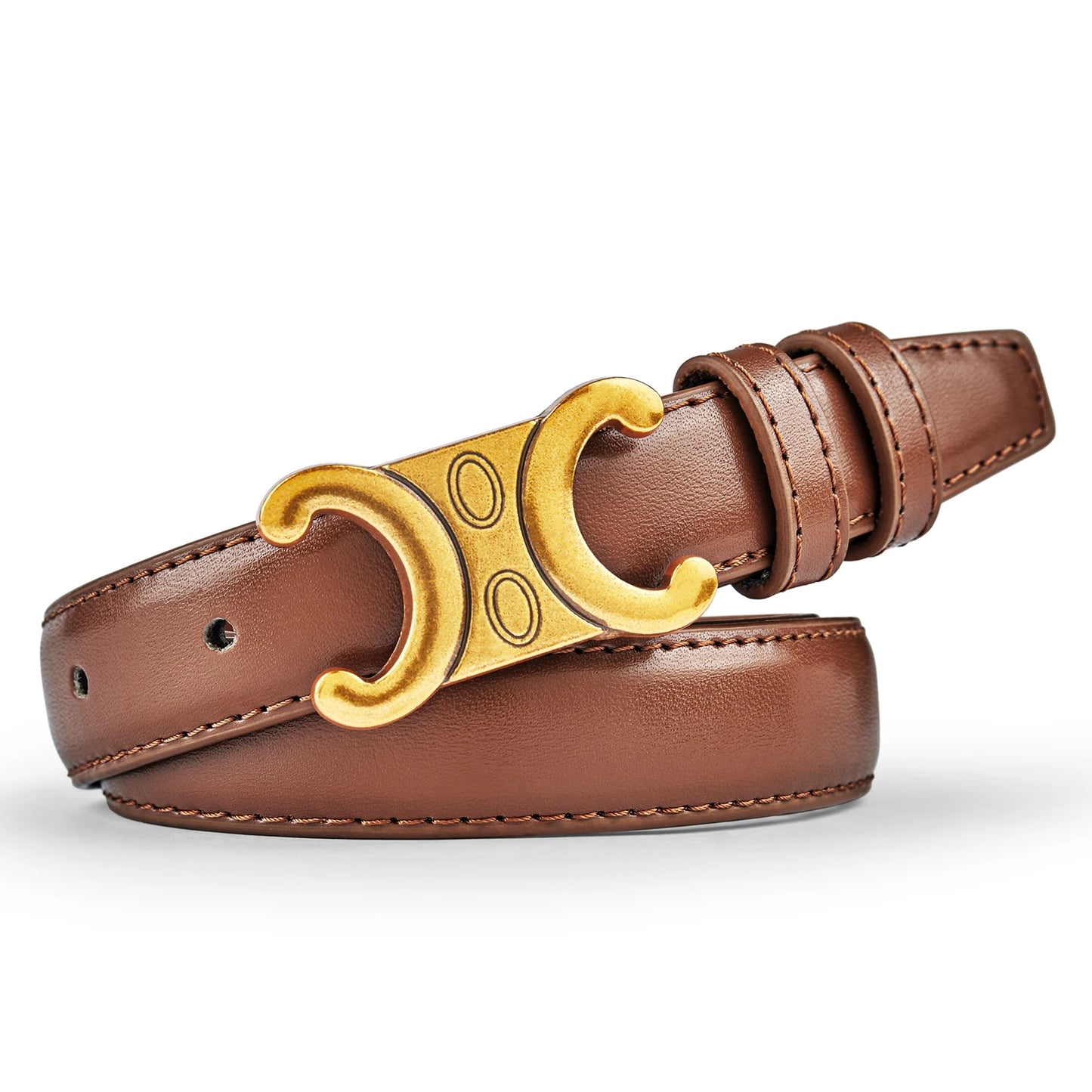 Fashion Women Belts High Quality Gold Buckle Best Matching Dress Jeans Belts for women