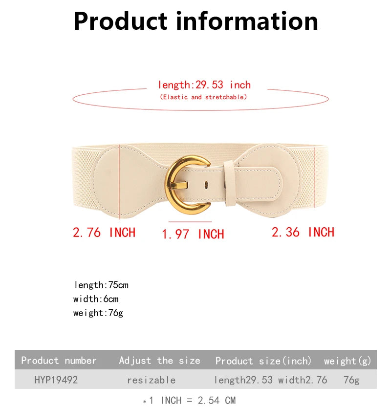 Women Belts PU Leather Corset Belt Female Metal Buckle Belts for Ladies Leisure Dress Jeans Wide Waistband