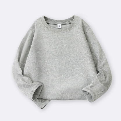 Girls Boys Long Sleeve T-Shirts Casual Kids Pure Cotton O-neck Solid Tee Tops Spring Blouse T Shirt for Teens Girl Clothes 3-14Y