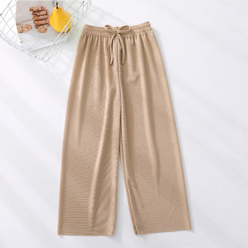 Kids Clothes for Teen Girls Pink Pants 2 To 12 Year Fashion 2022 Summer Green Casual Wide Leg Pants Children Loose Cool Trousers