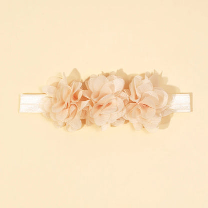 Baby Accessories For Newborn Toddler Kids Baby Girl Boy Headband Solid Chiffon Flower Hairband Princess Elastic Kids Headwear