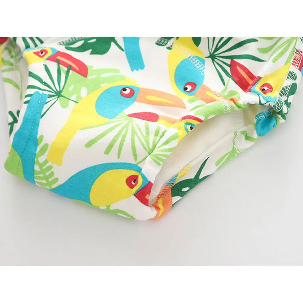 10 Pcs Reusable Baby Training Pants Washable Kids Cloth Diaper Nappies Changing Underwear Infant Toddler Potty Training Panties