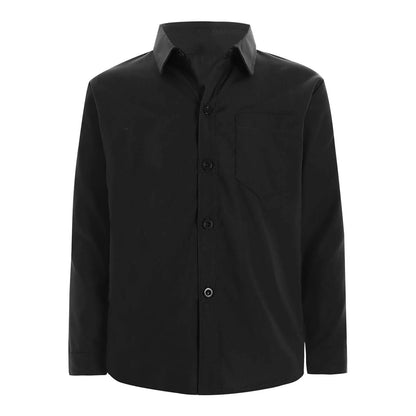Autumn Kids Shirts for Boy Casual Gentleman Formal Dress Shirt Button-Down Shirt Handsome Boy Long Sleeve Tops Children Clothes