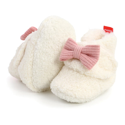 Baby Booties for Boys Girls with Soft Lining Non Slip Gripper Newborn Infant Slipper Socks Toddler First Walker Crib Shoes 0-18
