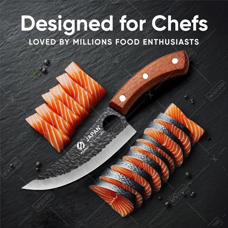 Professional Kitchen Boning Knife Hand-Forged Meat Cleaver Butcher Knife Household Fruit Slicing Vegetable Cutting Kitchen Knife