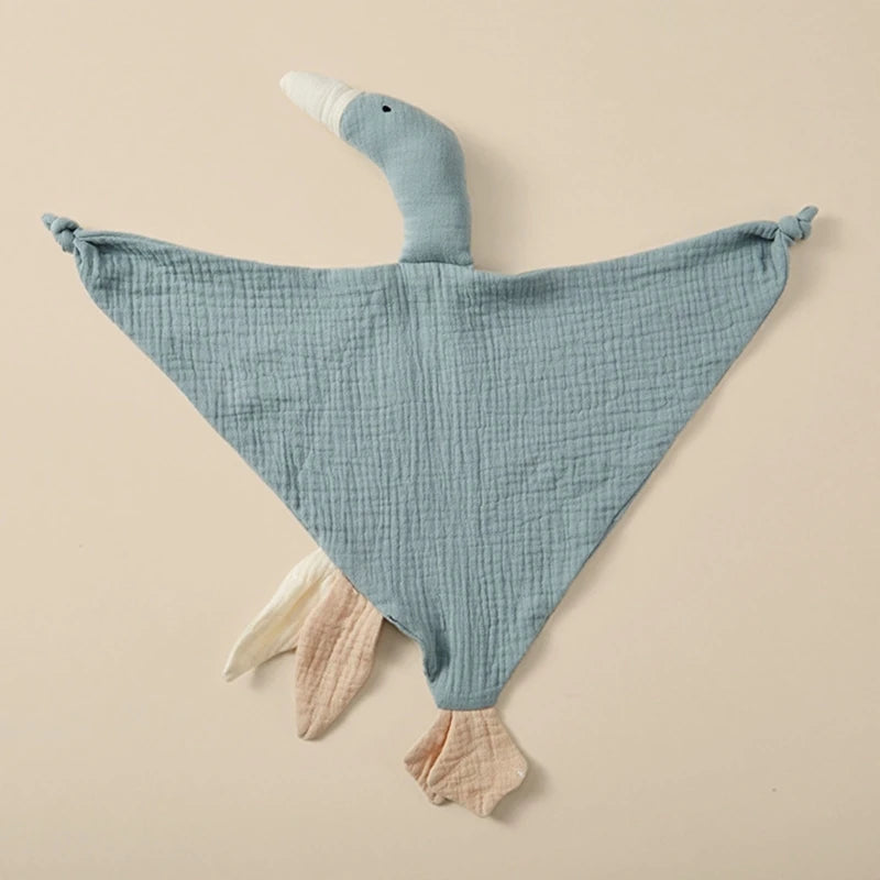 Stuffed Goose Baby Towel Cotton Baby Sleeping Cuddling Security Blanket Newborn Soothe Appease Towel Kids Face Towel Washcloth