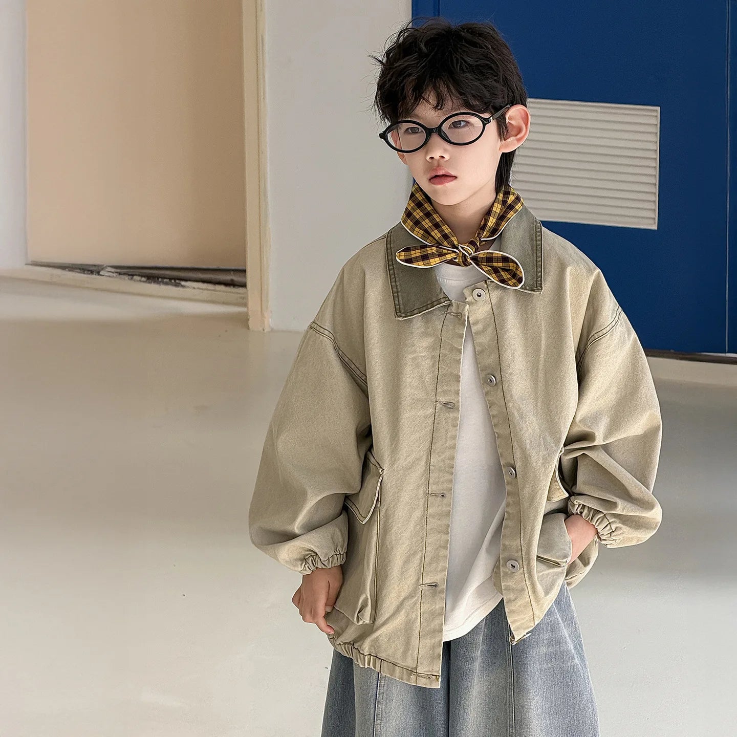 Children Clothing Boys Fashionable Casual and Versatile Coat 2026 Spring New Boys Handsome Korean Style Retro Loose Jacket