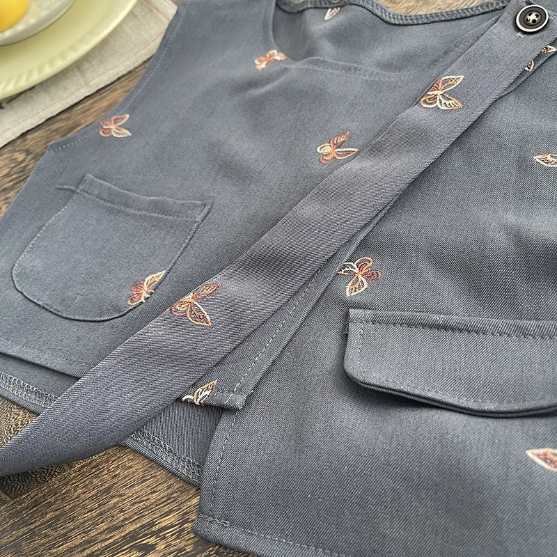 Boys Clothes Sets Spring Autumn 2026 Children Fashion Vest Shirts Pants 3pcs Party Suit For Baby Boy Outfits Kids Birthday Set 5