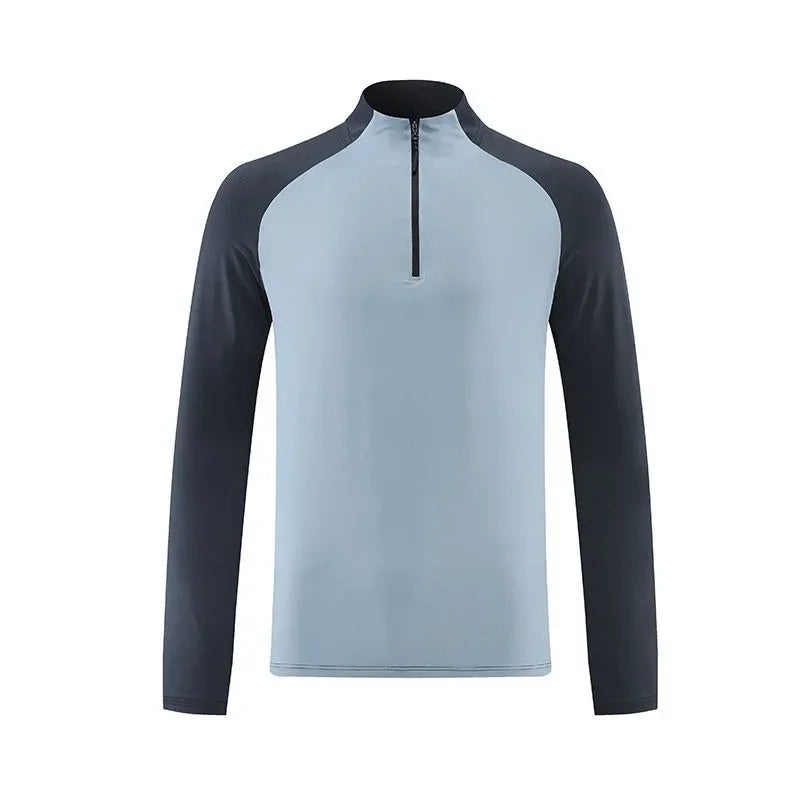 Men's Quick Dry Tracksuits T-shirt Pants Spring Autumn Stand Collar Long Sleeve Breathable Sports Fitness Training Quality Suits