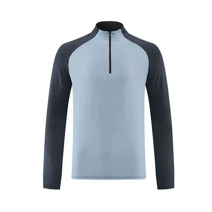 Men's Quick Dry Tracksuits T-shirt Pants Spring Autumn Stand Collar Long Sleeve Breathable Sports Fitness Training Quality Suits