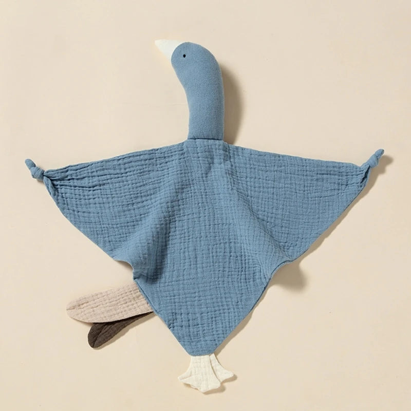 Stuffed Goose Baby Towel Cotton Baby Sleeping Cuddling Security Blanket Newborn Soothe Appease Towel Kids Face Towel Washcloth