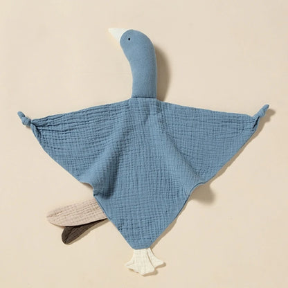 Stuffed Goose Baby Towel Cotton Baby Sleeping Cuddling Security Blanket Newborn Soothe Appease Towel Kids Face Towel Washcloth