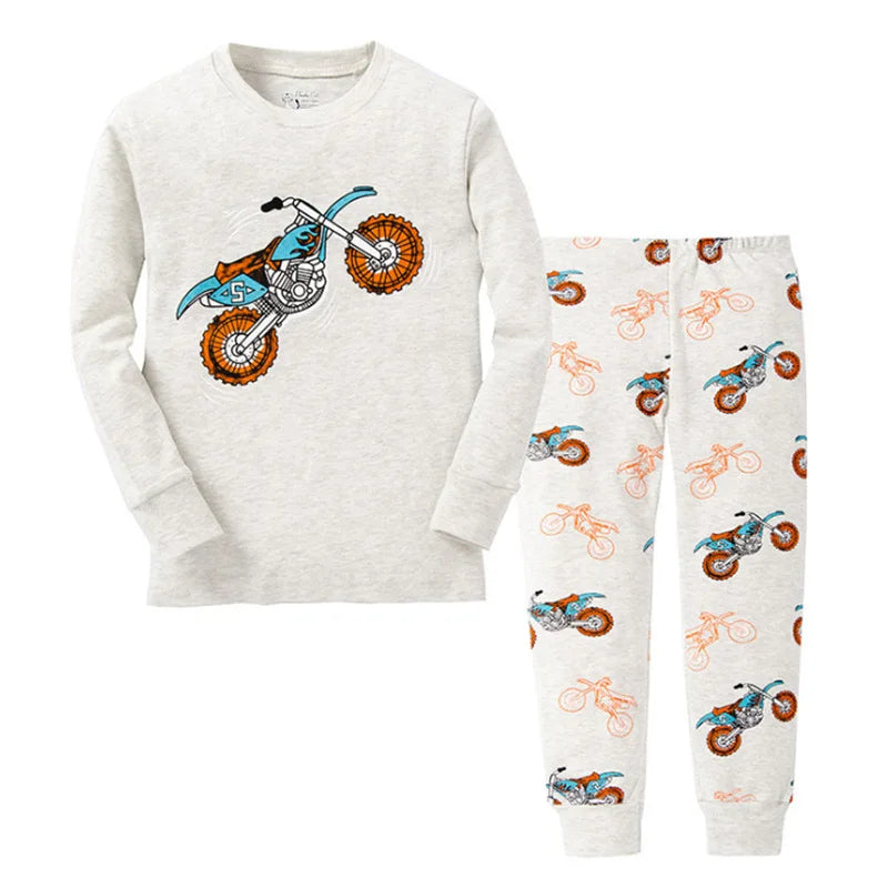 Kid Pajamas Set Baby Boy Clothes Girl Sleepwear Nightwear Children Santa Claus Christmas Pyjamas Cotton Clothing Set 2-7T