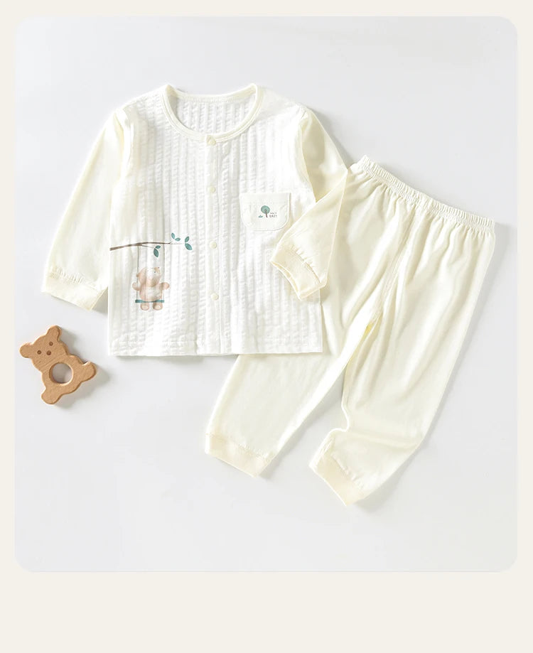 Baby Underwear Set Pure Cotton Summer Baby Split Pajamas Children's Home Clothes Light and Breathable