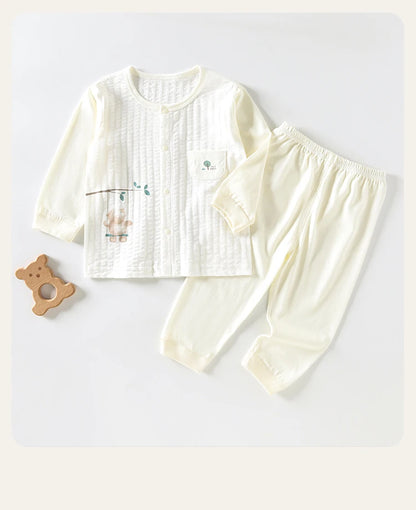 Baby Underwear Set Pure Cotton Summer Baby Split Pajamas Children's Home Clothes Light and Breathable
