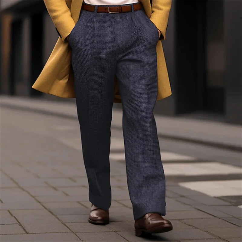 Men's Fashion Pants Men's Suit Pants Trousers Business Casual Pants Front Chino Office Formal Dress Pants Men's Jogging Pants