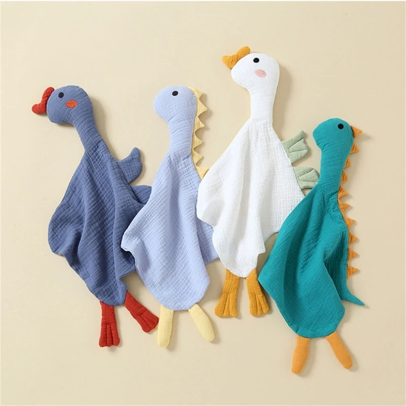 Stuffed Goose Baby Towel Cotton Baby Sleeping Cuddling Security Blanket Newborn Soothe Appease Towel Kids Face Towel Washcloth