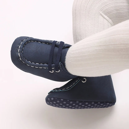 Classic Casual  Baby Shoes for Boys 0-1 Year Old Lace-Up Spring Autumn Soft Sole Comfortable Casual Walking Shoes