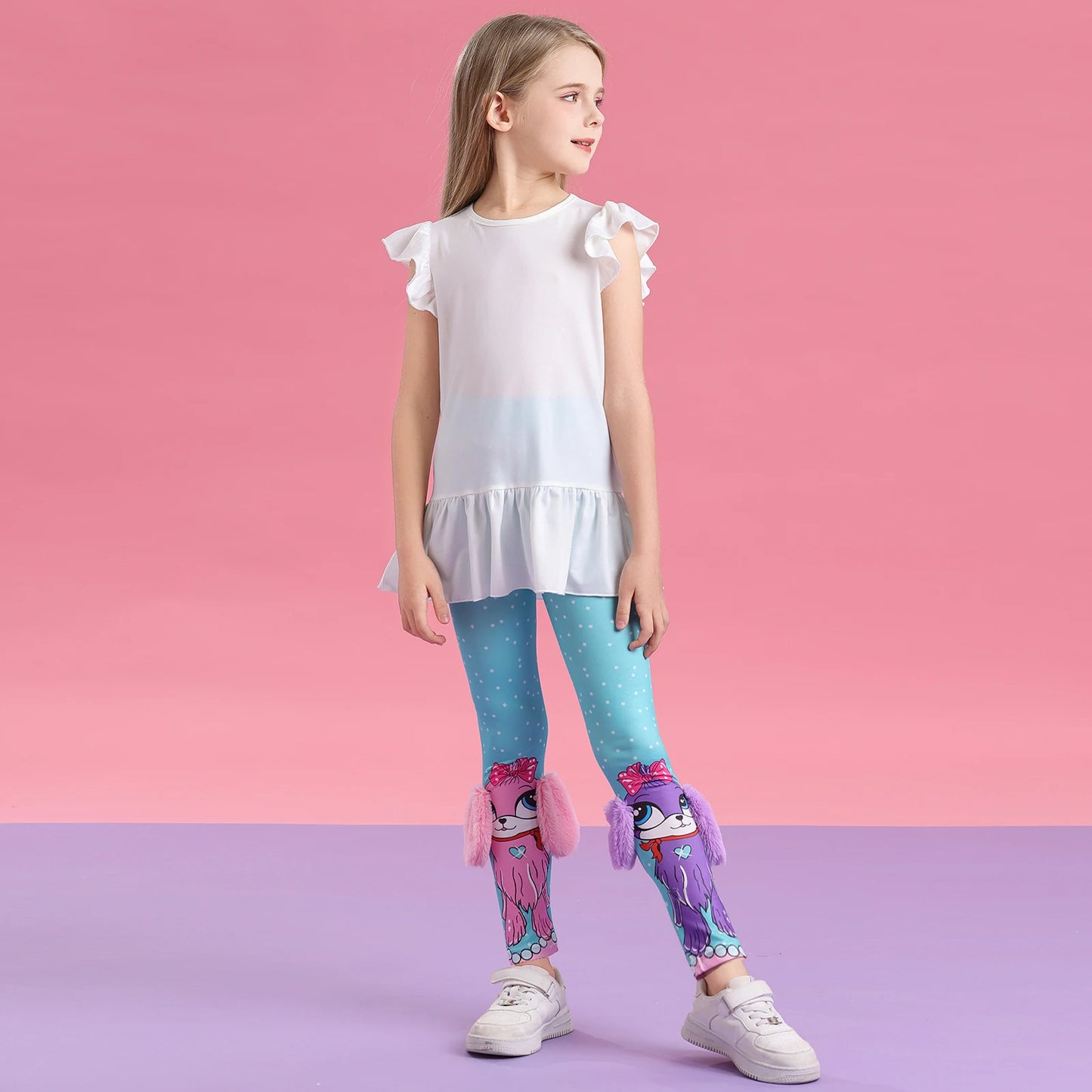 Girls' tight pants sports leggings cute and interesting 3D girls pants crazy pants