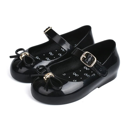 Spring and summer new girls' sandals 25 years old Baotou bow princess jelly single shoes children's dance shoes cross-border dro