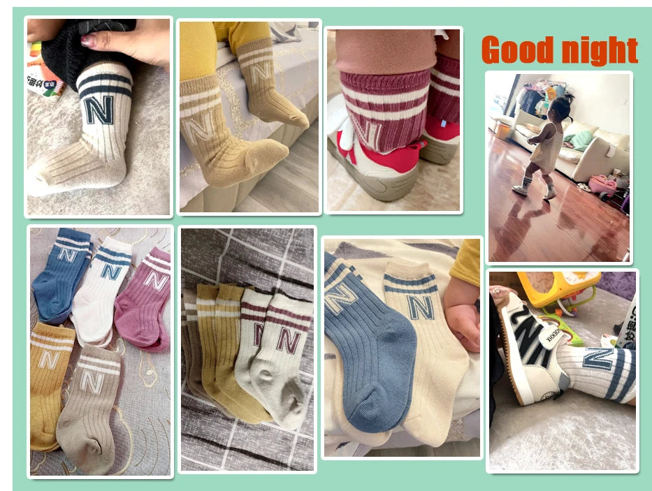3 Pairs Baby Socks Kids Cute Newborn Boys Socks Toddler Girl Children Anti Slip Sock Cotton Infant Accessories Clothes for 0-5y