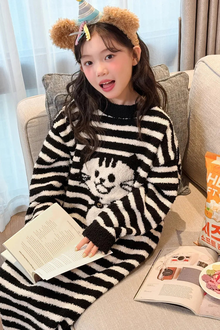 Girls Pajamas 2025 New Children's Nightgown Children's Autumn and Winter Loungewear