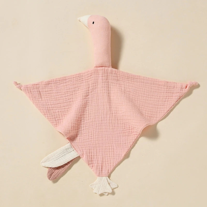 Stuffed Goose Baby Towel Cotton Baby Sleeping Cuddling Security Blanket Newborn Soothe Appease Towel Kids Face Towel Washcloth