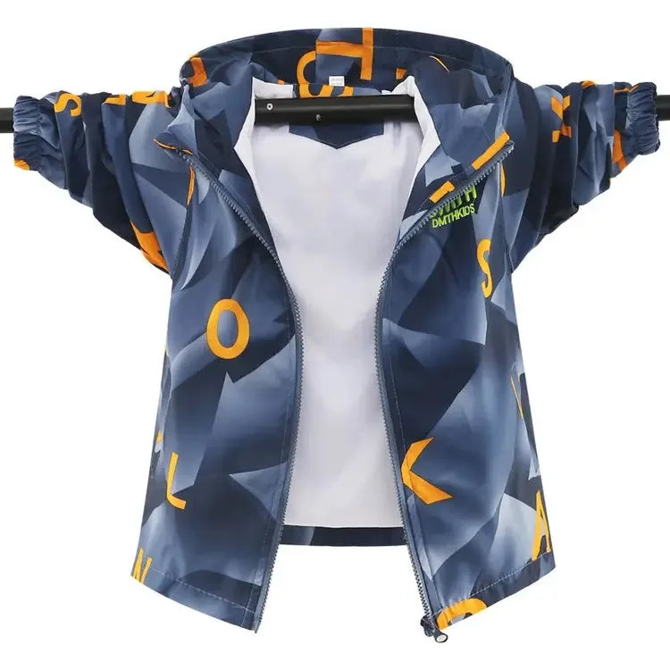 2023 Teenager Girls Jacket Fashion Casual Gradient Hooded Coat Boys Blazer Spring Autumn Windproof Sweet Coats Windbreaker