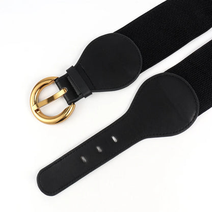 Women Belts PU Leather Corset Belt Female Metal Buckle Belts for Ladies Leisure Dress Jeans Wide Waistband