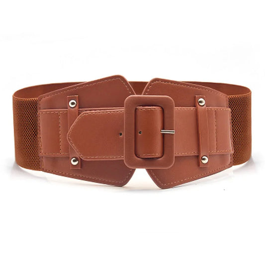 New Women Wide Belt For Dresses Elastic Belts Female Waist Strap Fashion Dress Waistband Decorative Accessory Personality Belt