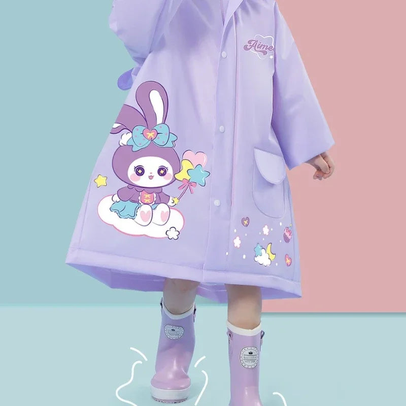 Cartoon raincoats, girls' and boys' raincoats