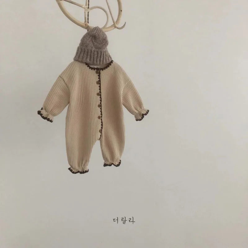 New Baby Girl Vintage Romper Japan Style Infant Soft Cotton Long Sleeve Jumpsuit Newborn Pajamas Baby Casual Home Clothes 0-24M