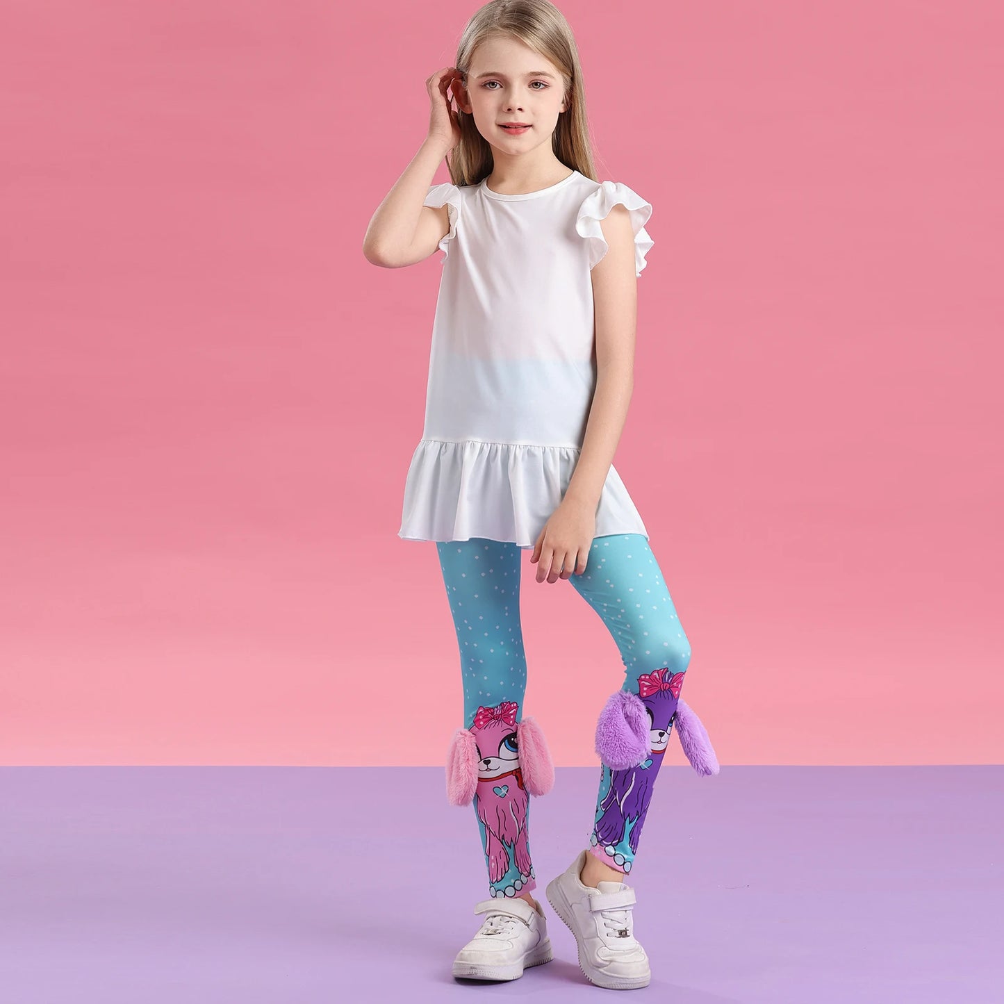 Girls' tight pants sports leggings cute and interesting 3D girls pants crazy pants