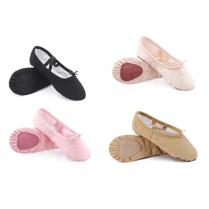 Ballet Shoes Canvas for Girls Kid Dance Slippers Split Sole Gymnastics Yoga Dancing Shoes for Kids Ballerina Ballet Flat Shoes