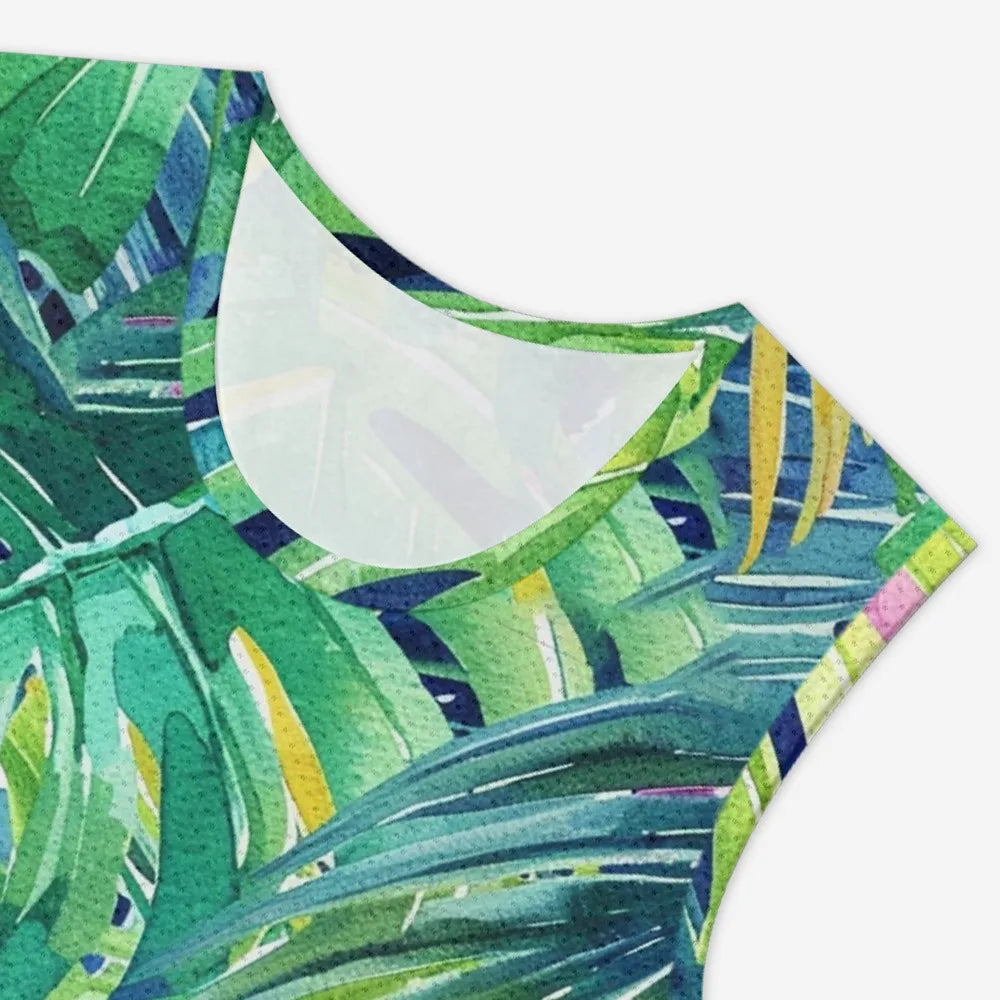 Men Vests Trendy Tropical Monstera Printed Breathable Beach Artistic Essential Tank Top Activewear Sports Oversized Clothing