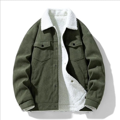 Men's Jackets and Coats Fashion Warm Corduroy Thick Coats 2024 Winter Fashion Men's Coats Down Jackets Men's Cotton Clothing