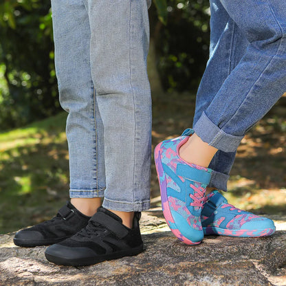 Children's Sports Shoes For Boys And Girls Simple Breathable Wide Barefoot Shoes Lightweight Non-slip Children's Walking Shoes