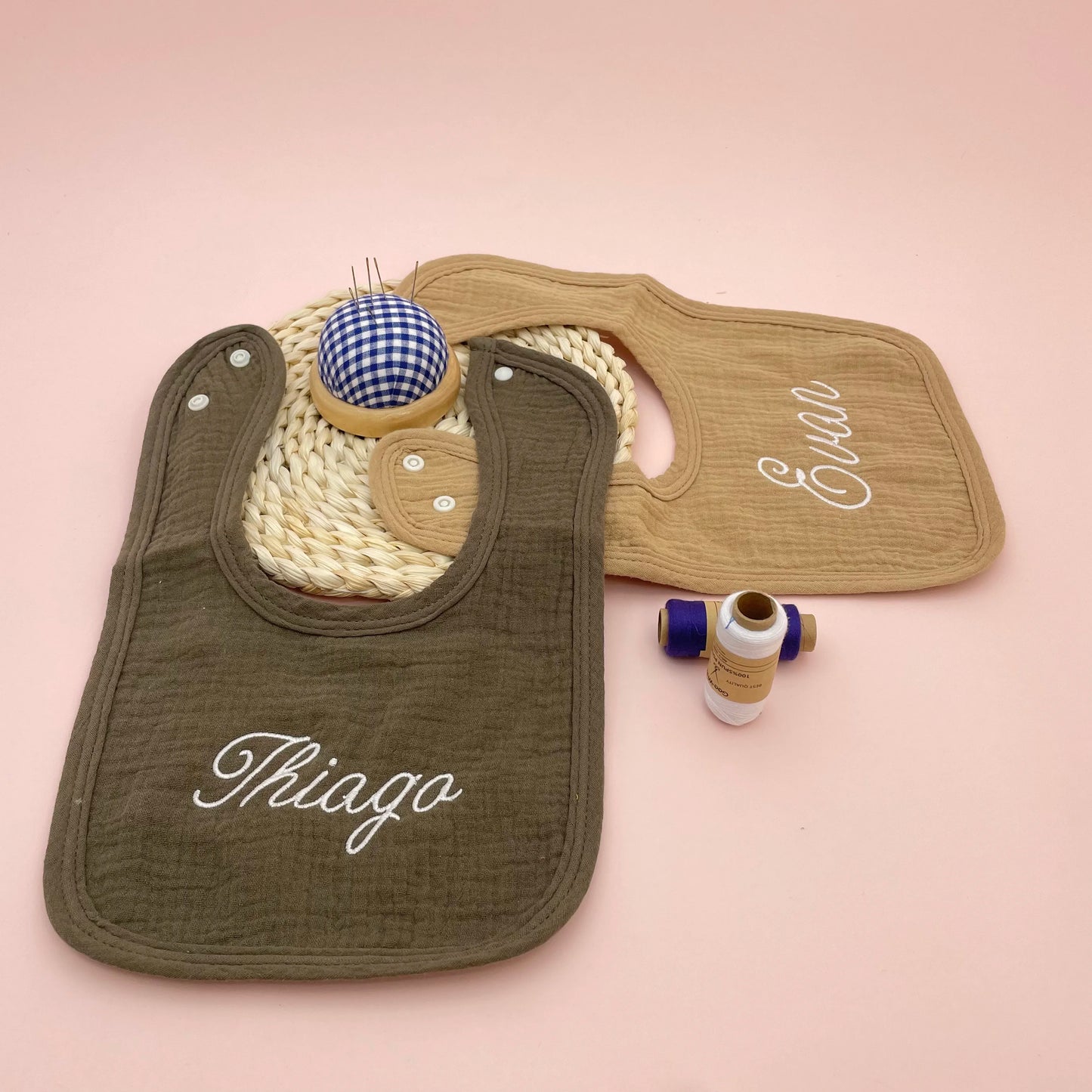 Personalized Baby Saliva Towel Pure Cotton Scarf Baby Feeding Stuff Infant Boys & Girls Custom Name Bib Gift 2Pcs