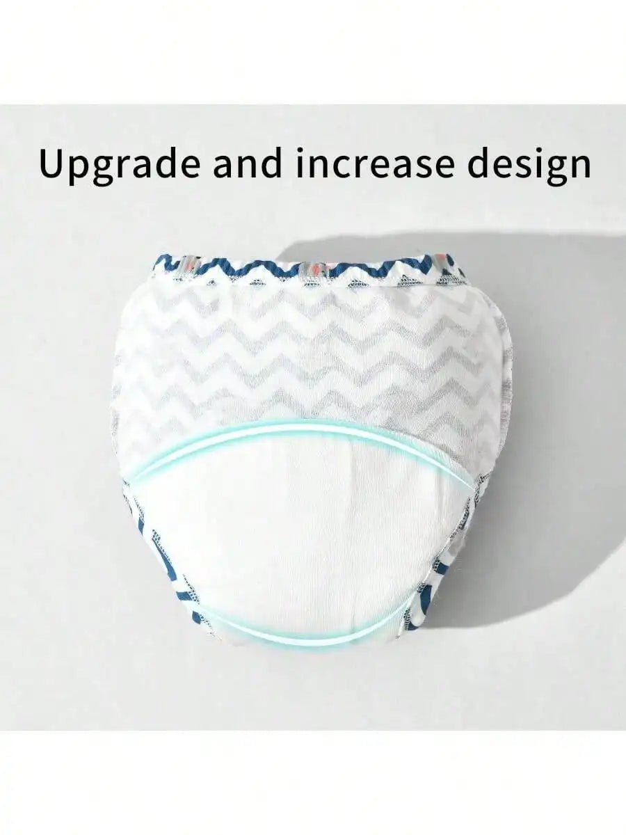 6Pcs Baby Training Pants, Cloth Diapers for Potty Training, Skin-Friendly and Comfortable Training Pants - Machine Washable and Reusable, Potty Training Underwear for Boys and Girls, Perfect Gift for Your Baby.