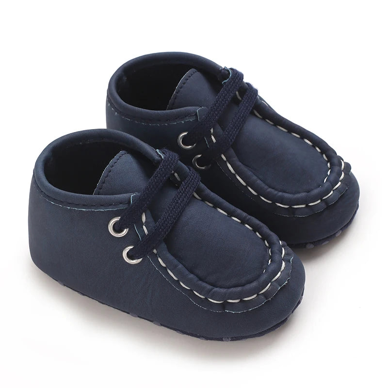 Classic Casual  Baby Shoes for Boys 0-1 Year Old Lace-Up Spring Autumn Soft Sole Comfortable Casual Walking Shoes