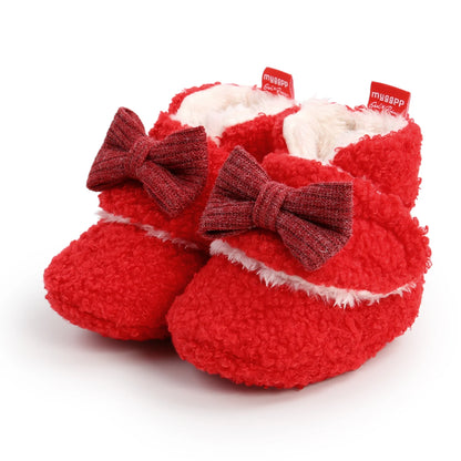 Baby Booties for Boys Girls with Soft Lining Non Slip Gripper Newborn Infant Slipper Socks Toddler First Walker Crib Shoes 0-18
