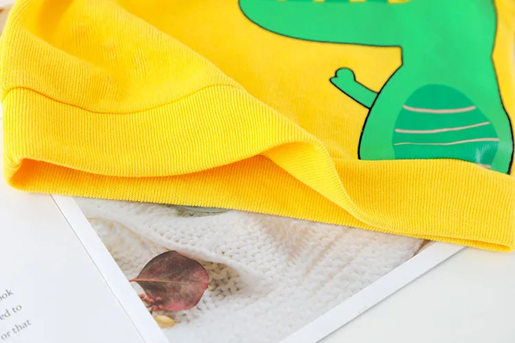 Baby boy clothes 0-4 years old spring and autumn long-sleeved suit boy cartoon lapel cotton sweater + jeans baby 2-piece set