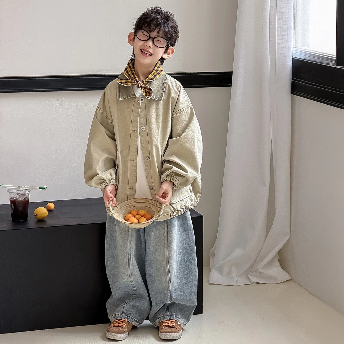 Children Clothing Boys Fashionable Casual and Versatile Coat 2026 Spring New Boys Handsome Korean Style Retro Loose Jacket
